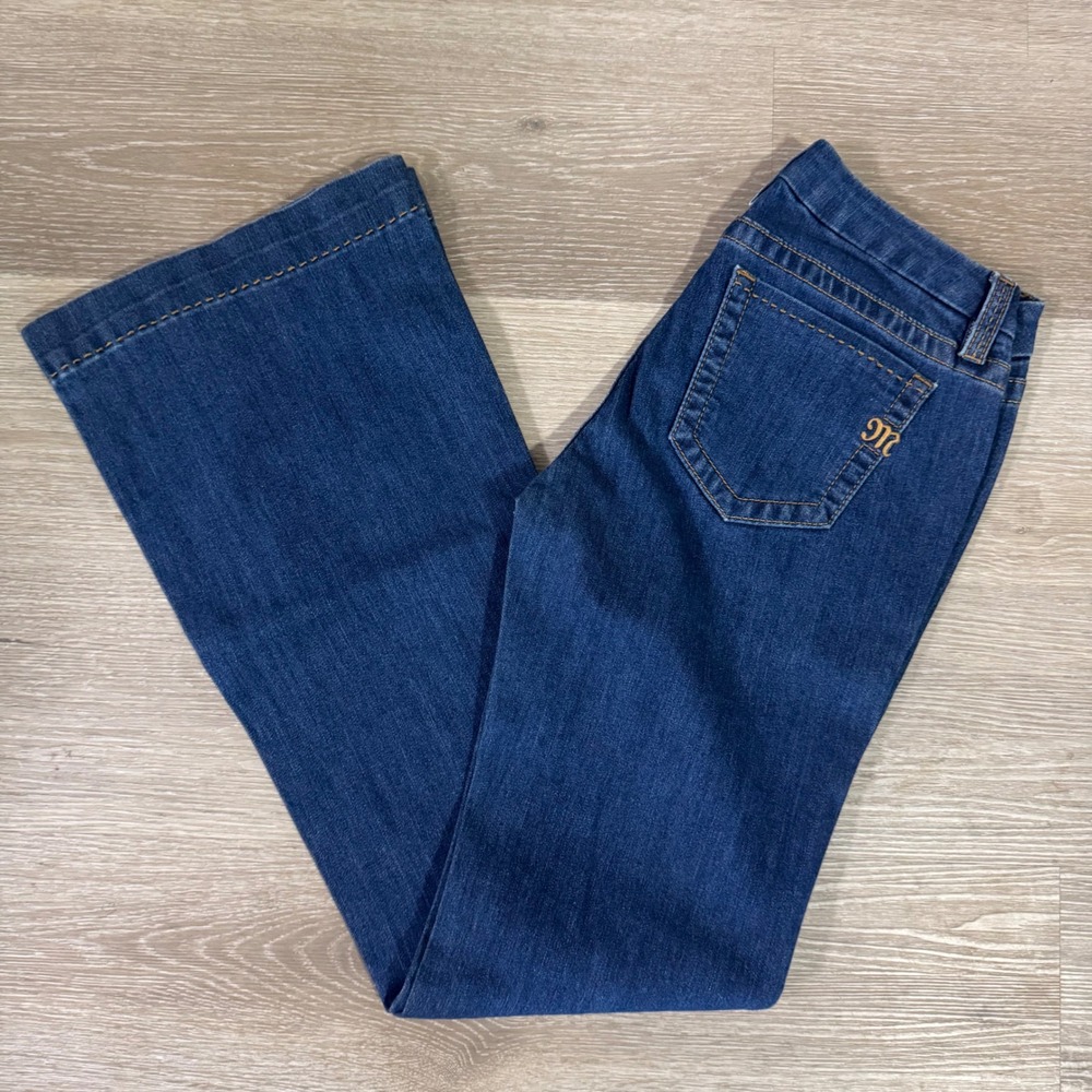 Miss Me Jeans Women 28 Blue Mid-Rise Wide Leg Denim MS4480W34